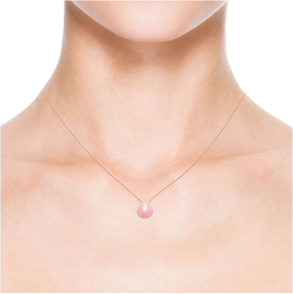 Oktober – Geburtsstein Halskette | Rosa Andenopal